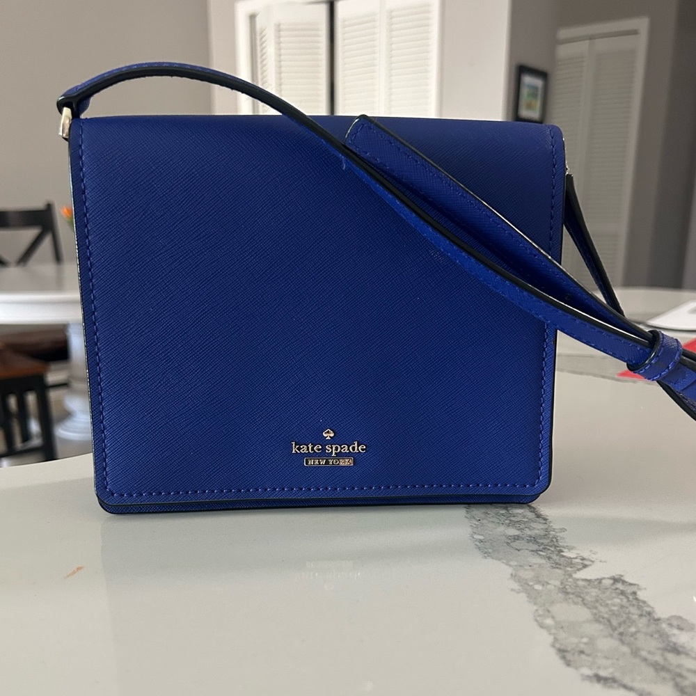 EUC Kate Spade Cameron Street Small Dody Crossbody Royal Blue Silver Hardware
